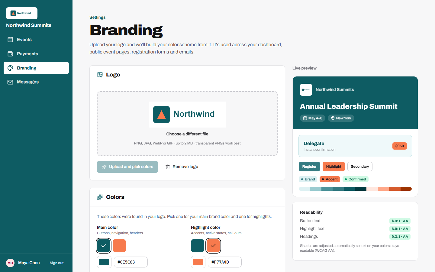 The branding studio.